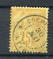 !!! COLONIES GENERALES N°53 OBLITERE MYTHO - COCHINCHINE - Alphée Dubois