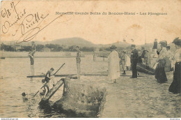 CPA Marseille Grands Bains Du Roucas Blanc-Les Plongeurs-Timbre     L1269 - Endoume, Roucas, Corniche, Strände