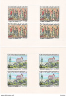 TCHECOSLOVAQUIE 1970  EXPOSITION OSAKA 3 BLOCS DE 4 Yvert 1775-1777, Michel 1931-1933 KB NEUF** MNH - Unused Stamps