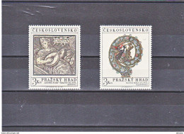TCHECOSLOVAQUIE 1971 CHÂTEAU DE PRAGUE Yvert 1850-1851, Michel 2002-2003 NEUF** MNH Cote 6 Euros - Neufs