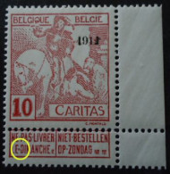 BELGIQUE N°98 V1 MNH** - 1901-1930