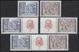 1507-1508 Block 3 Burgtheater Wien Mit 3 ZD Und 2 Einzelmarken, Set **  - Postzegelboekjes