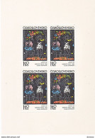 TCHECOSLOVAQUIE 1972 ART GRAPHIQUE Yvert 1908  FEUILLE DE 4, Michel 2064 KB NEUF** MNH Cote 15 Euros - Neufs