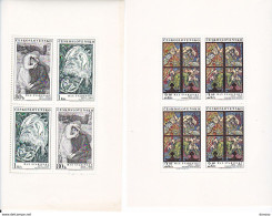 TCHECOSLOVAQUIE 1973 PEINTURES MAX SVABINSKI Yvert 2007-2009  2 FEUILLES, Michel 2162-2164 KB NEUF** MNH - Unused Stamps