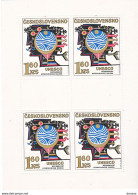 TCHECOSLOVAQUIE 1974 UNESCO FEUILLE DE 4 Yvert  2043, Michel 2198 KB NEUF** MNH - Neufs