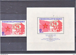 TCHECOSLOVAQUIE 1976 Michel 2323 + Bl 32 NEUF** MNH - Unused Stamps