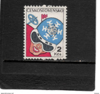 TCHECOSLOVAQUIE 1977 Course à Skis Yvert 2195, Michel 2359 NEUF** MNH - Unused Stamps