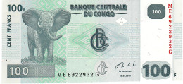 CONGO B320d (= P98d ? ) 100 FRANCS 2013 #ME/G  G&D MUNICH UNC. - République Démocratique Du Congo & Zaïre