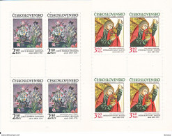TCHECOSLOVAQUIE 1978 PEINTURES 3 FEUILLES Yvert 2305-2307, Michel 2476-2478 KB NEUF** MNH Cote 35 Euros - Unused Stamps