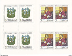 TCHECOSLOVAQUIE 1979 CHATEAU DE PRAGUE 2 FEUILLES Yvert 2333-2334, Michel 2505-2506 KB NEUF** MNH - Unused Stamps