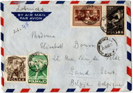 1, 10 POLAND, 1948, AIR MAIL, COVER TO BELGIUM - Autres & Non Classés