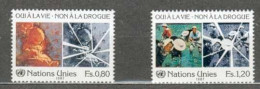 ONU GENEVE MNH ** 156-157 Lutte Contre Le Trafic De Drogue Enfant Ouvrier Agricole - Ungebraucht