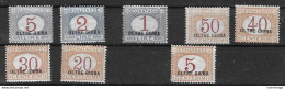 Oltre Giuba Almost Complete Postage Due Set 391 Euros Plus Plate Error Broken Frame For 1Lira Mh* - Oltre Giuba