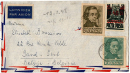 1, 12 POLAND, 1948, AIR MAIL, COVER TO BELGIUM - Autres & Non Classés