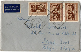 1, 14 POLAND, 1949, AIR MAIL, COVER TO BELGIUM - Autres & Non Classés