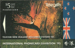 New Zealand: Telecom - 1993 International Phonecard Exhibition Hong Kong 93 - Nouvelle-Zélande