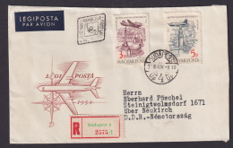 Flugpost R Brief Air Mail Ungarn Erstflug Budapest Steinigtwolmsdorf Sachsen DDR - Brieven En Documenten