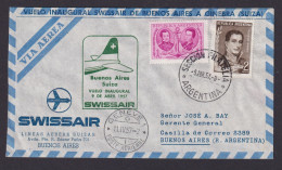 Flugpost Brief Air Mail Swissair Buenos Aires Argentinien Genf Schweiz - Briefe U. Dokumente