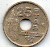 25  Pesetas 1992 - 25 Pesetas