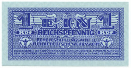 1 REICHSPFENNIG CERTIFICATO PAGAM. ESERCITO TEDESCO DEUTSCHE WERMACHT 1942 QFDS - 2. WK - Alliierte Besatzung