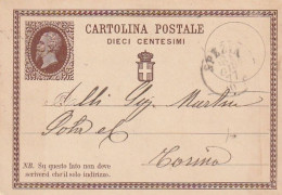 INTERO POSTALE 1877 C.10 TIMBRO SPEZIA (XT3663 - Stamped Stationery