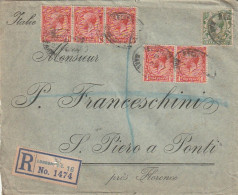 RACCOMANDATA 1916 UK 5X1+ HALF PENNY LONDON (XT3453 - Briefe U. Dokumente