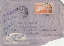 LETTERA 1940 L.1,75 AFRICA ORIENTALE ITALIANA TIMBRO ADDIS ABEBA Con Contenuto-CATTIVO STATO (XT3333 - Afrique Orientale Italienne