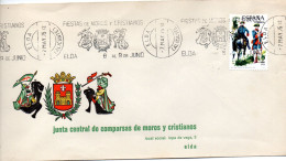 Carta Con Matasellos Commemorativo De  Fiestas De Moros Y Cristianos Elda - Lettres & Documents