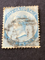 JAMAICA  SG 8  1d Blue Wmk CC Crown FU - Jamaica (...-1961)