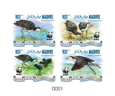 Maldives 2013, Animals, WWF, Birds, 4val In BF IMPERFORATED - Grues Et Gruiformes