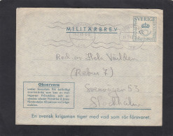 FELDPOST AUS STOCKHOLM,MIT B.MARKE AUF DER RÜCKSEITE ZUR ANTWORT,1943. - Militari