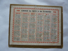 CALENDRIER PETIT MODELE 1930 - Small : 1921-40