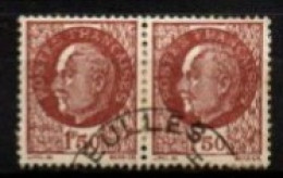 FRANCE    -   1941 .   Y&T N° 517 Oblitérés .  Taches Sur La Tête Des 2 Timbres - Used Stamps