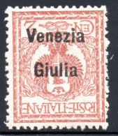 3068.1918 2 C. SC.N21a INVERTED OVERPR. MNH - Venezia Giulia