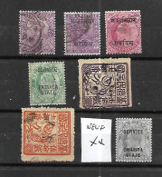 INDE-ETATS PRINCIERS-7 TRES BEAUX TIMBRES DONT 1 NEUF-* * ET 6 OBLITERES-DEPUIS 1869-1949 - Sonstige & Ohne Zuordnung