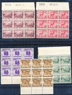 TIMBRE STAMP ZEGEL CONGO BELGE LE ZOO BLOC DE 9 X LA SERIE 209-213  X COTE 360 EUROS - Unused Stamps