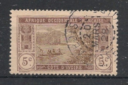 COTE D'IVOIRE - 1922-28 - N°YT. 62 - Lagune Ebrié 5c Brun-lilas - Oblitéré / Used - Used Stamps