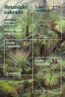 Czech Tschechien Tchèque 2024 Botanical Garden Of The City Of Prague Trees Flowers Set Of 3 Stamps In Block MNH - Blocks & Kleinbögen