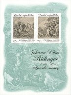 Czech Tschechien Tchèque 2024 Hunting Graphic Art Set Of 2 Stamps In Block MNH - Gravuren