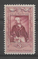 USA 1957.  Lafayette Sc 1097  (**) - Unused Stamps