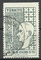 Turkey; 1958 20th Anniv. Of The Death Of Ataturk 75 K. ERROR "Imperf. Edge" - Gebraucht