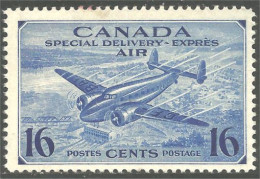 Canada Avion Airplane Flugzeug Aereo 16c Bleu Blue Special Delivery Exprès MNH ** Neuf SC (CCE-1a) - Poste Aérienne: Exprès