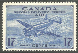 Canada Avion Airplane Flugzeug Aereo 17c Bleu Blue Special Delivery Exprès MNH ** Neuf SC (CCE-4a) - Airmail: Special Delivery