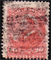 951 Canada 1893 20c Vermilion Queen Victoria Sc #46 CV $100 (181) - Used Stamps