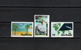 Barbuda 1986 Space, Halley's Comet Set Of 3 MNH - North  America