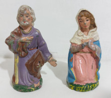 I117172 Pastorello Presepe - Statuina In Celluloide - Madonna E San Giuseppe - Christmas Cribs