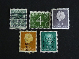 PAYS BAS NEDERLAND PETIT LOT TIMBRES PERFORES OBLITERES - Perforadas