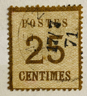 France Alsace- Lorraine YT N°7b Oblitéré/used Metz 17/07/1871 - Used Stamps