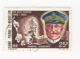 SPM-1968 -Célébrités. Amiral Gauchet - N° 383 Oblitéré - Gebruikt