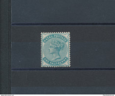 1880 NATAL, SG. 96 , ½ D. Blue Green , WmK Crown CC , MH* - Andere & Zonder Classificatie